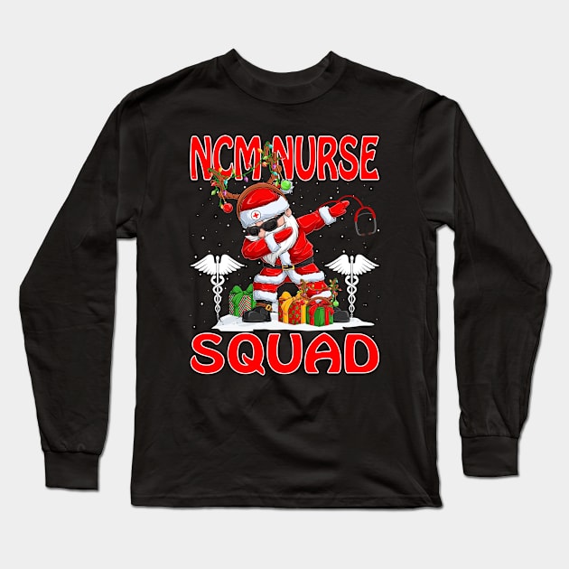 Christmas Ncm Nurse Squad Reindeer Pajama Dabing Santa Long Sleeve T-Shirt by intelus